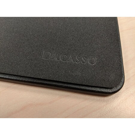 Dacasso Black Leatherette 17" x 14" Conference Pad for Glass Tabletop PR-1045